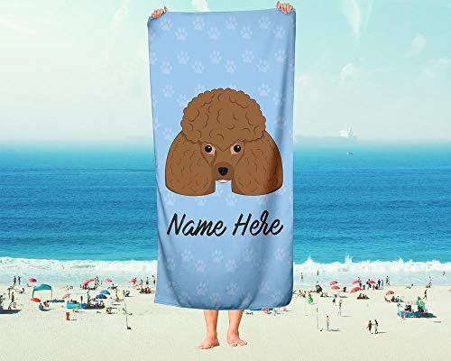 Extra Large Personalized Pet Poodle Towel for Kids