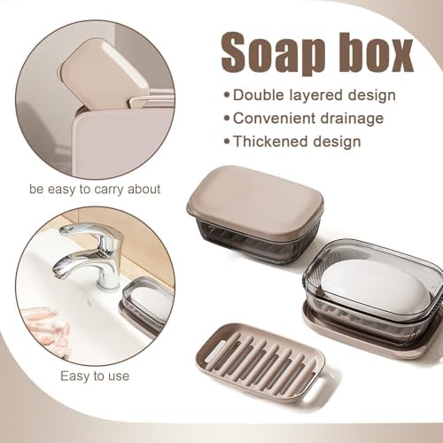 Generic Bar Soap Holder for Shower Brown