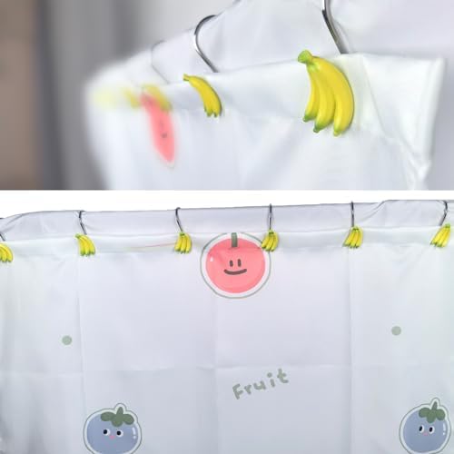 Banana Shower Hooks 12 Pack - Playful Monkey Bathroom Decor 1