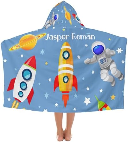 Space Rockets Astronaut Bath Towel for Kids