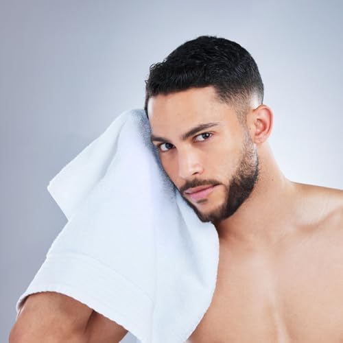 MoNiBloom 6-Piece 100 Cotton Hand Towels Gray