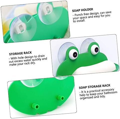 Frog-Shaped Soap Storage Rack for Kids Bathrooms