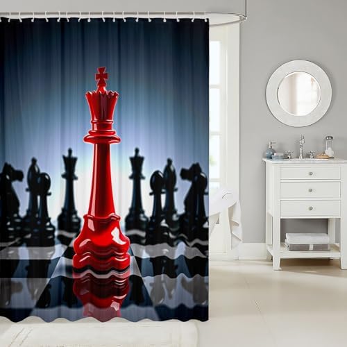 Feelyou International Chess Shower Curtain Set