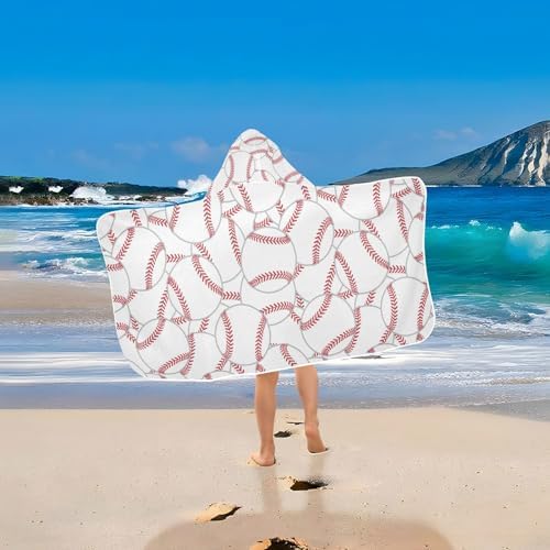 YETTASBIN Baseball Hooded Bath Towel for Kids