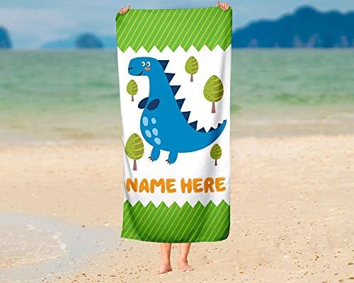 Personalized Corner Dinosaur Towel