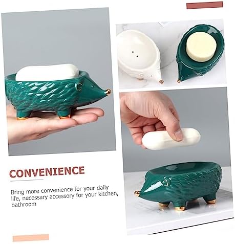 Ssplendid Hedgehog Soap Holder - ceramic bathroom drainage system for Guinea Pig Kids