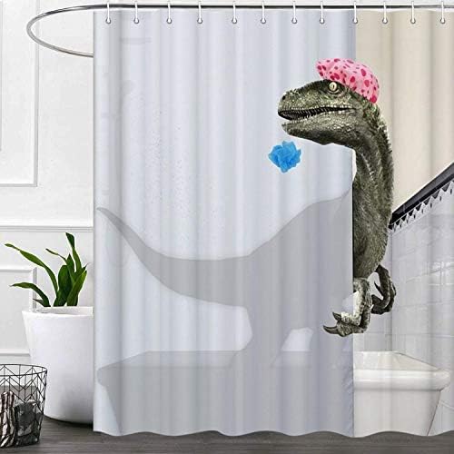 Funny Dinosaur Shower Curtain Set - 72x72