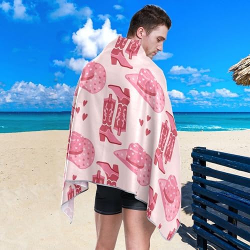 Gredecor Oversized Beach Towel 71x31 Pink