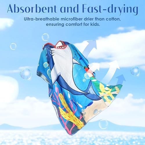 Shark Beach Towel 30x25