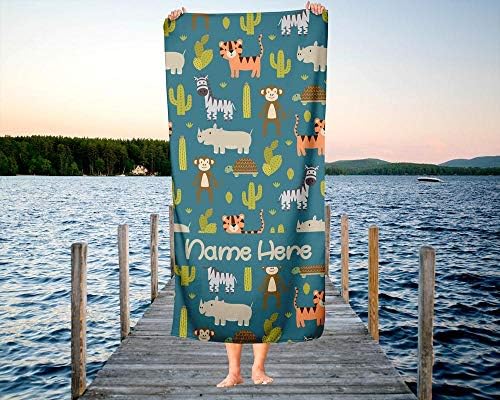 Perfect Safari towel for beach and bath Embroidered cotton and extra large