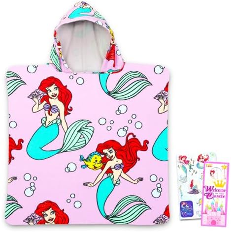 Disney The Little Mermaid Hooded Towel Set for Kids Girls Boys