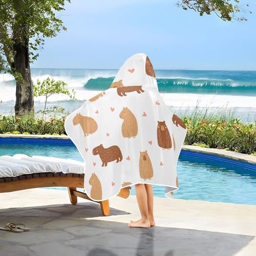 Burbuja Capybara bath towel for kids absorbent soft flame retardant