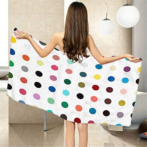 Bath Towels with Polka Dots Soft Durable for Home More