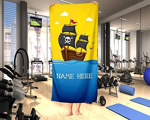 Personalized Jolly Pirate Towel for Kids Adults