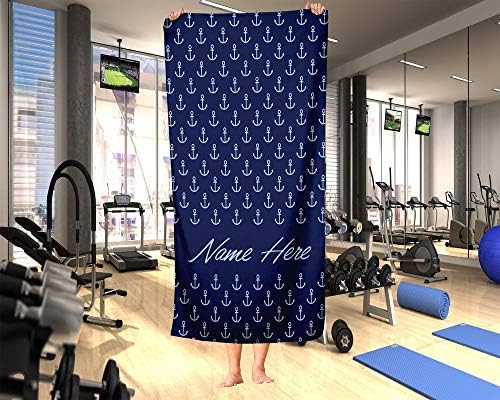 Personalized Nautical Anchor Towel
