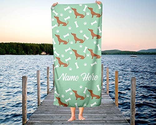 Personalized Corner Dachshund Towels