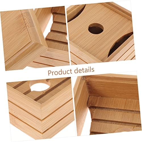 Amosfun Bamboo Soap Dish Holder