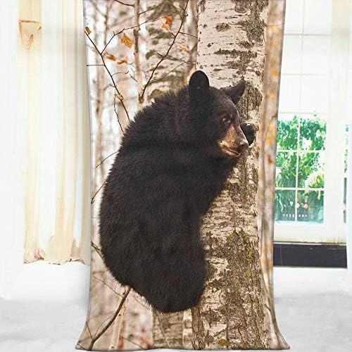 Birch Black Bear Climb Bath Towel