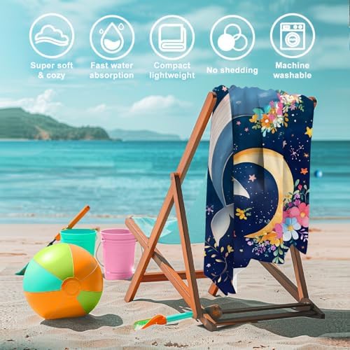 NIBESSER Personalized Name Beach Towels for Kids Durable Lightweight