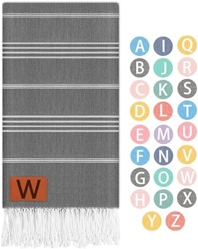 Antfuny Monogram 26-Letter Beach Towel