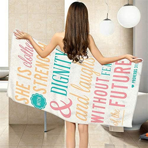 yw Bath Towels Bible Verse Without Fear of The Future