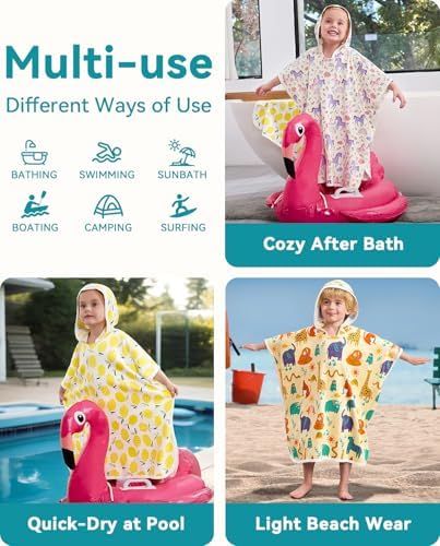 Perfect Soft Bamboo Viscose Bath Towels for Kids Washable Durable and_fun