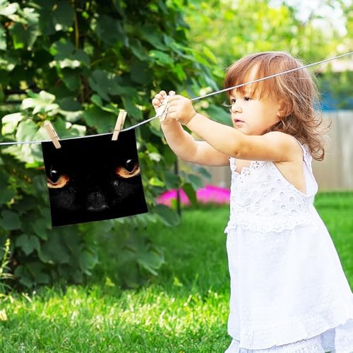 YANENDIE Black Cat Eyes Washcloths Towels 2 Pack