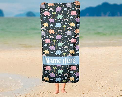 Personalized Elephant Towels - Travel Beach Pool