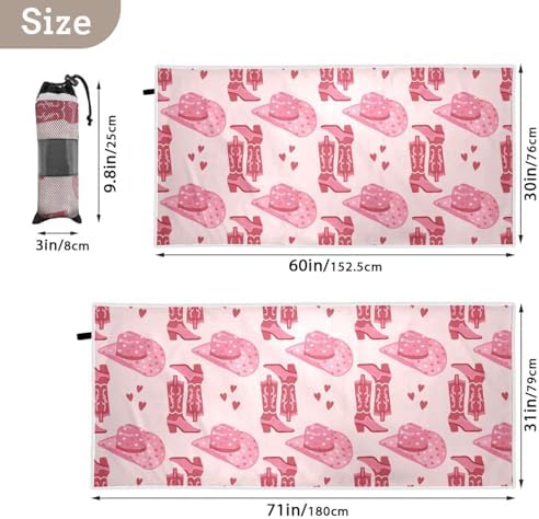 Gredecor Oversized Beach Towel 71x31 Pink