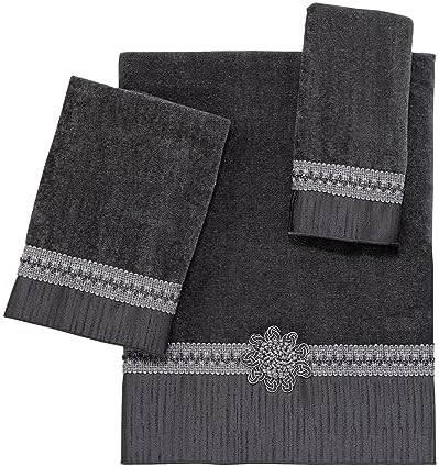 Pro Collection Braided Medallion 3-Piece Cotton Towel Set