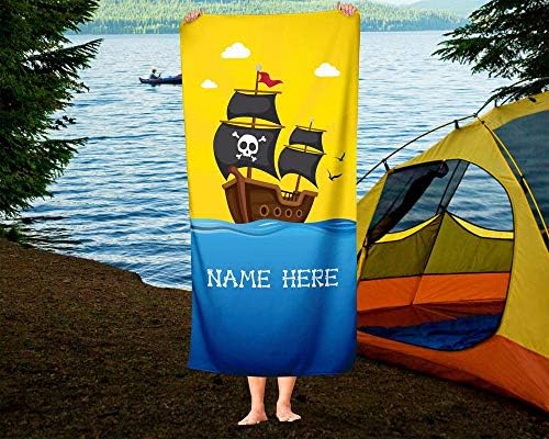 Personalized Jolly Pirate Towel for Kids Adults