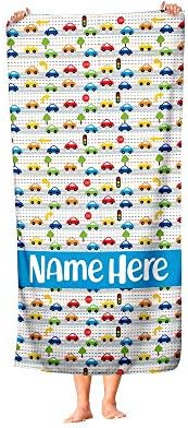 Personalized Toy Car Towel for Kids Adults