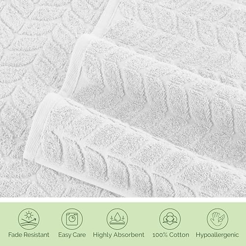 Elegant Comfort Luxury 6-Piece Turkish Cotton Towel Set - White
