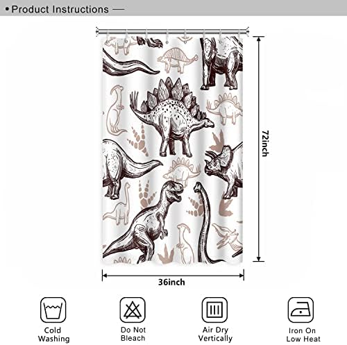 Dinosaur World Bathroom Shower Curtain