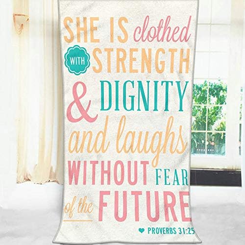 yw Bath Towels Bible Verse Without Fear of The Future
