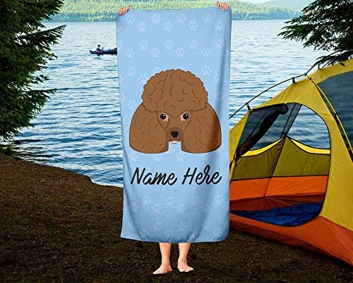 Extra Large Personalized Pet Poodle Towel for Kids
