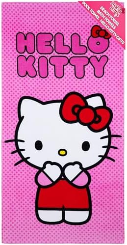 Hello Kitty Kids Beach Towel - Quick Dry 55x28 Pink