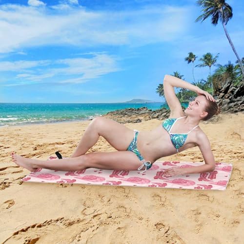 Gredecor Oversized Beach Towel 71x31 Pink