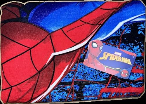 Marvel Spiderman Web Shooting Thin Microfiber Hooded Bath Towel