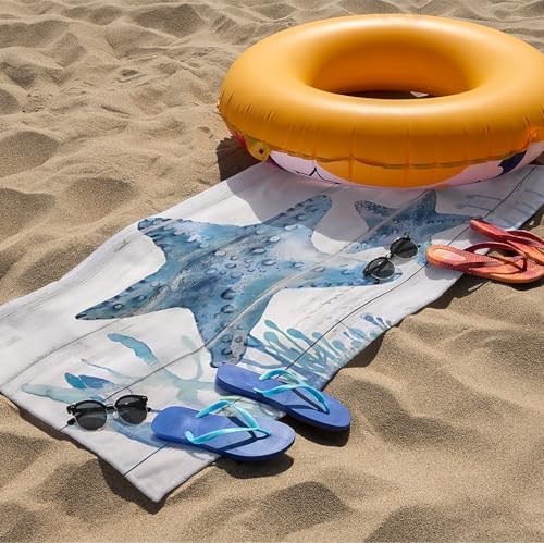Vibrant Starfish Beach Towel Essential Summer Pool Beach Gift