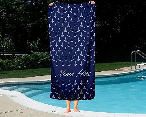 Personalized Nautical Anchor Towel