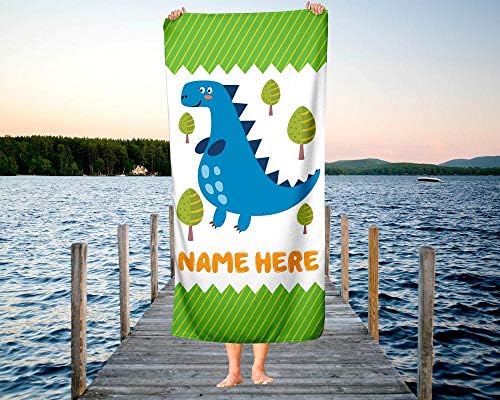Personalized Corner Dinosaur Towel