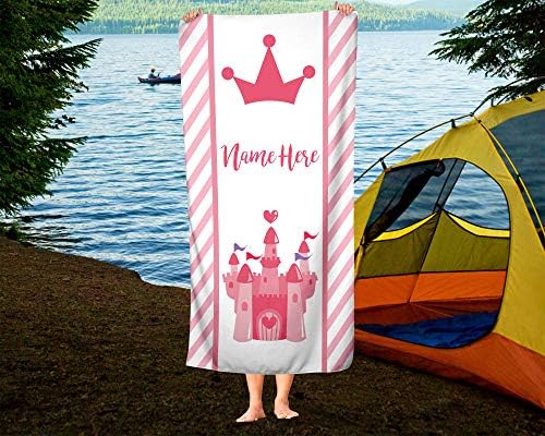 Personalized Pink Princess bath towel make bath fun