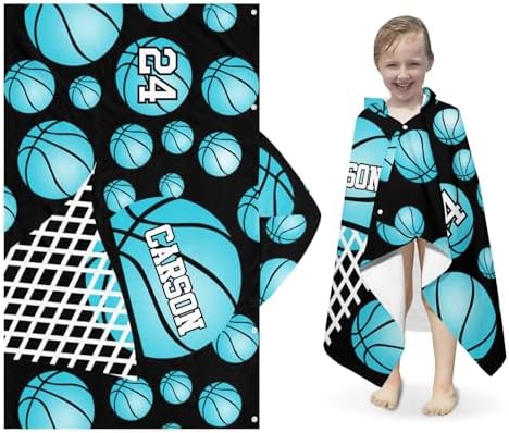 Eiis Unidesign Hooded Towels for Kids 3-10 Yrs Turquoise Sport