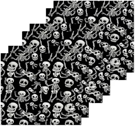 Playful Skeleton Pattern Washcloth Set for Face and Body
