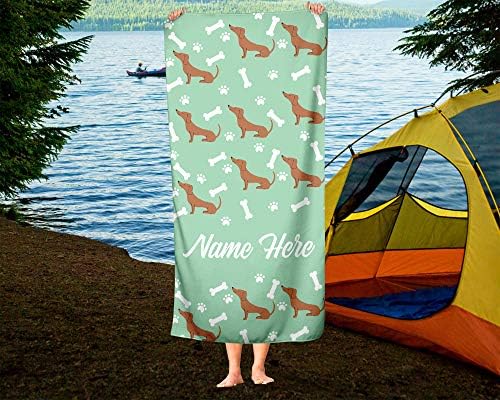Personalized Corner Dachshund Towels