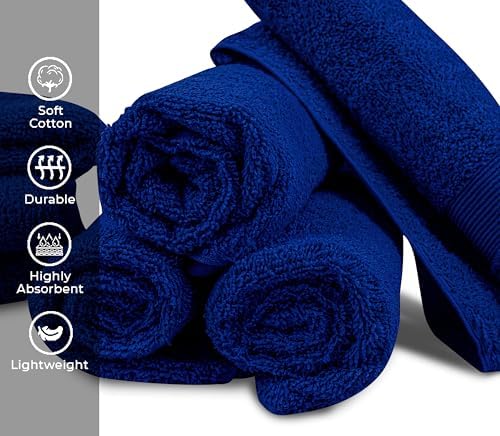 Premium Hand Towels for Home Gym and Spa Royal Blue
