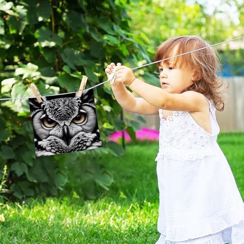 Horned Owl Washcloths for Bathroom Soft Absorbent