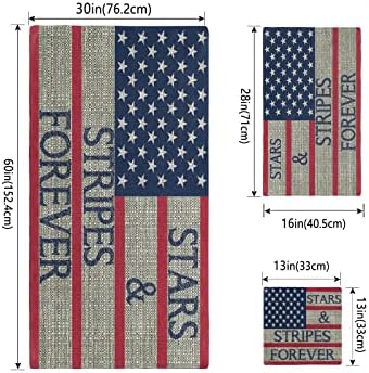 Anzona American Flag 3-Piece Bath Towels Set