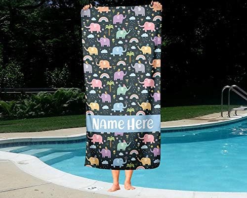 Personalized Elephant Towels - Travel Beach Pool